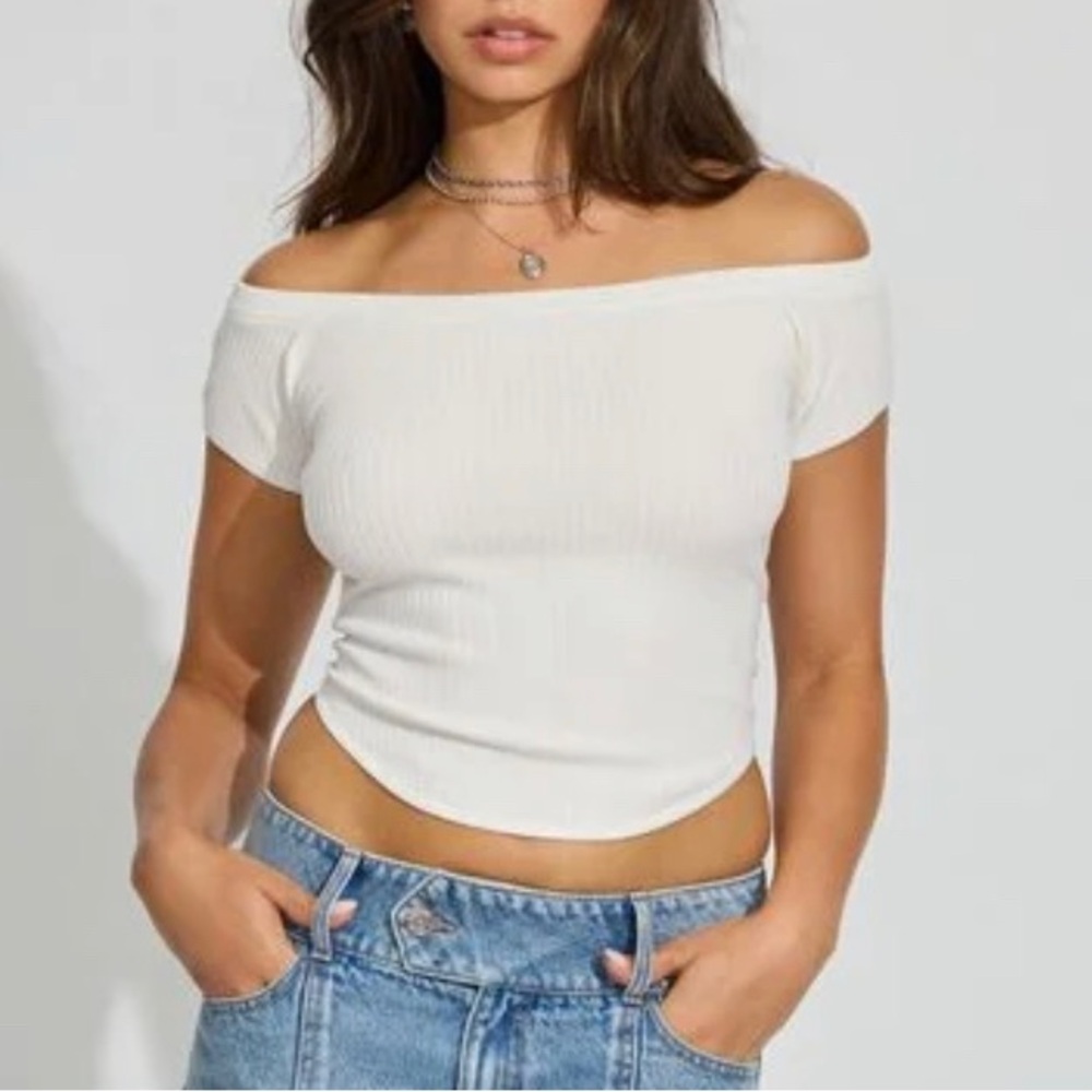 White Off-Shoulder Top